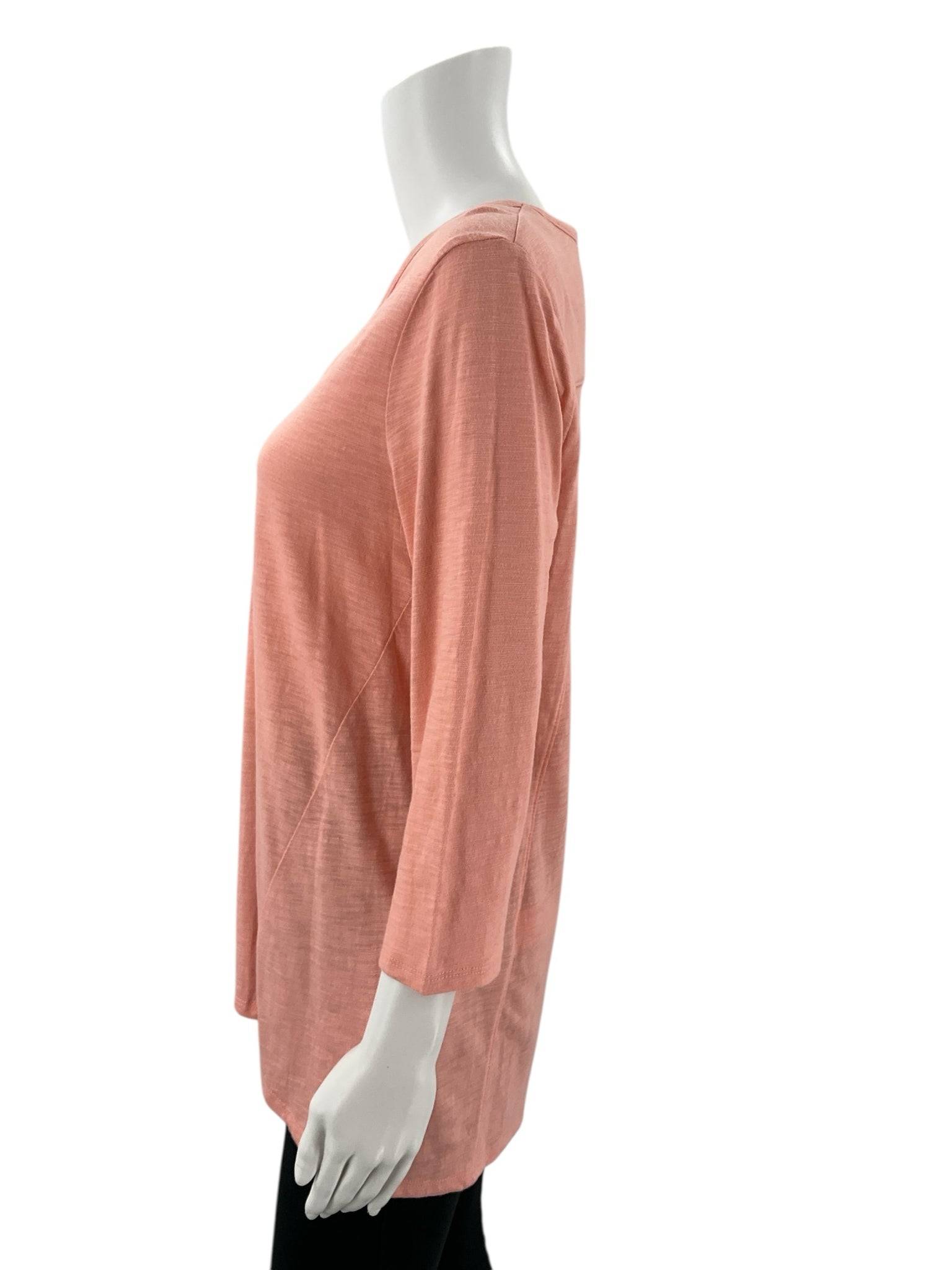 Chico Peach Solid Pre-Owned Ladies Top - Size Small - Margaret’s Fine Consignment