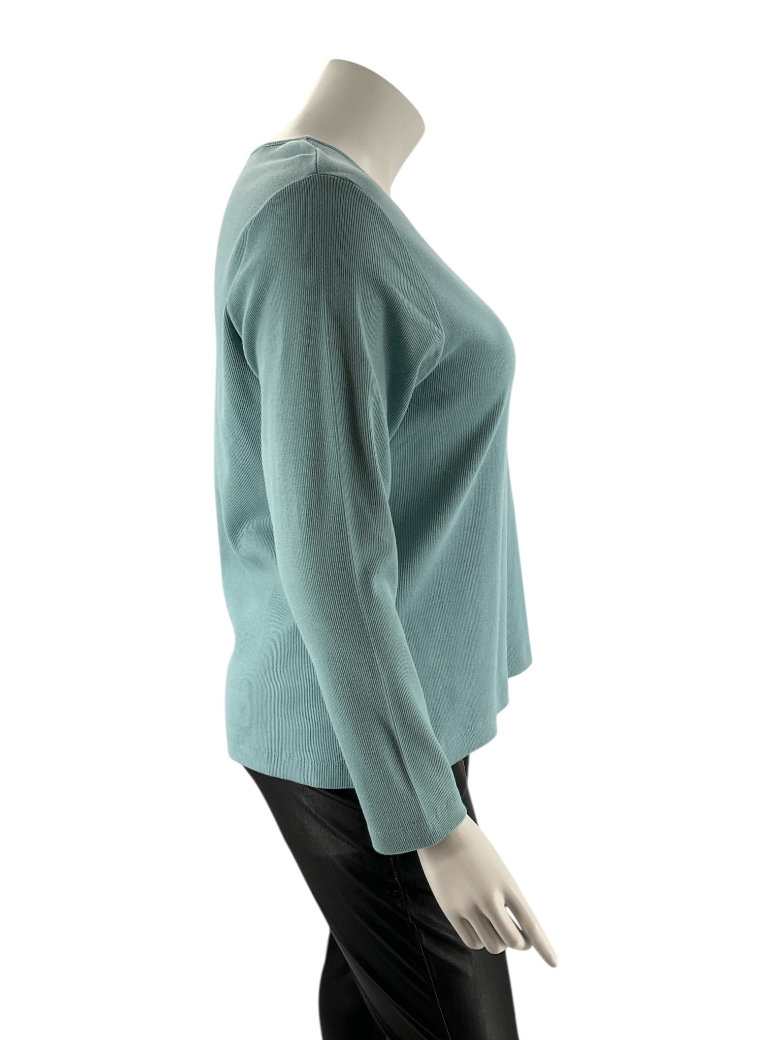White Stag Aqua Green Solid Pre-Owned Ladies Top -  Size 18W