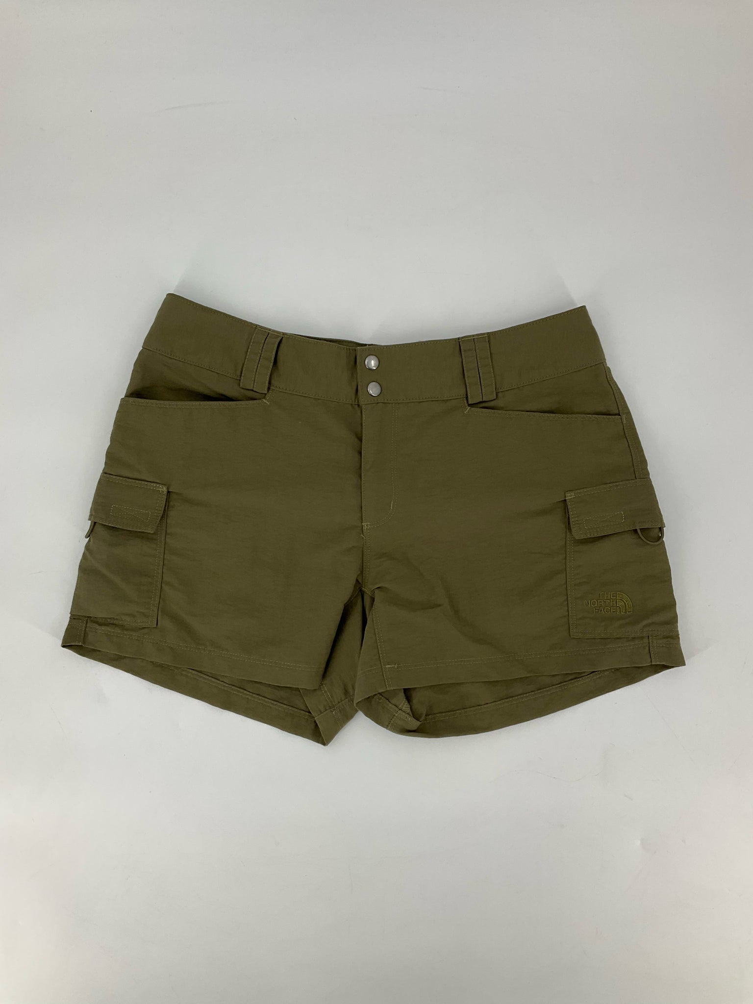 The North Face Olive Cargo Pre-Owned Ladies Shorts - Size 6