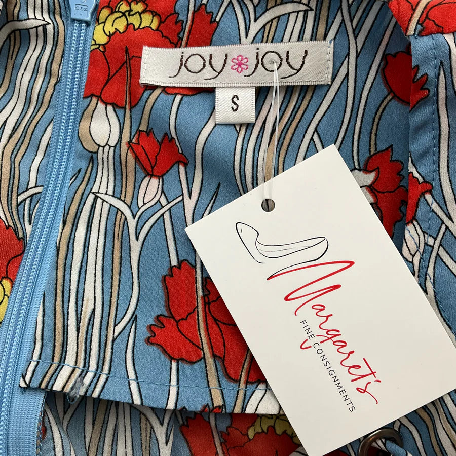 Joy Joy Blue/Red Floral Pre-Owned Ladies Romper - Size Small