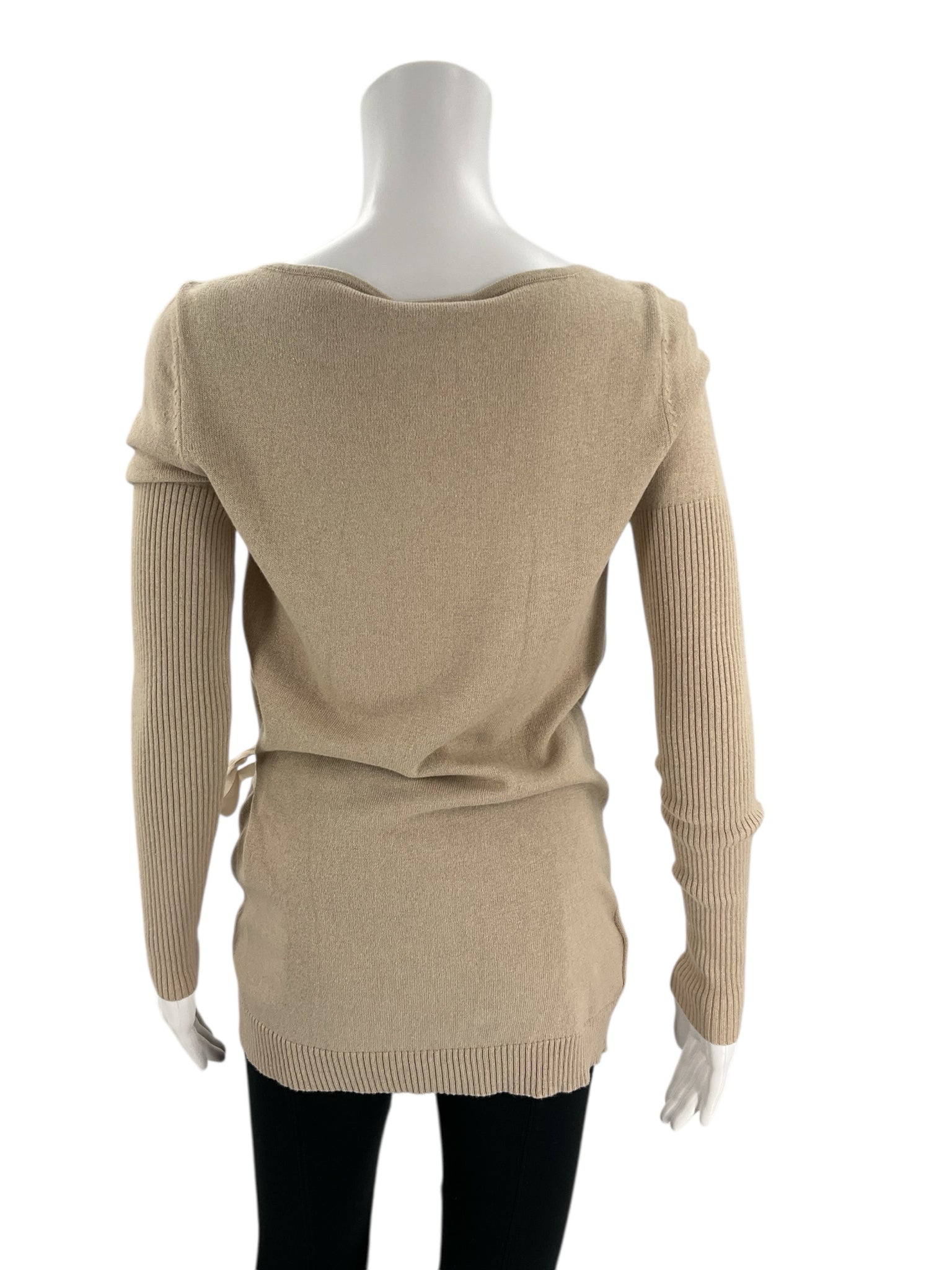 Loft Beige Solid Pre-Owned Ladies Top - Size Small