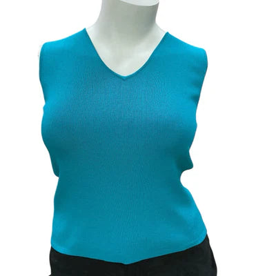 Chico's Teal Solid Pre-Owned Ladies Top - Size Large