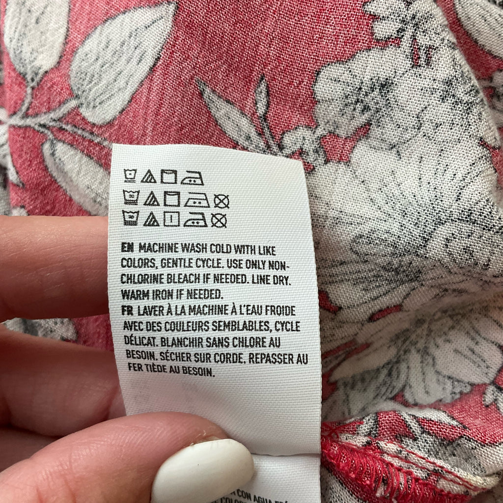 American Eagle Pink/White Floral Pre-Owned Ladies Dress - Size Small