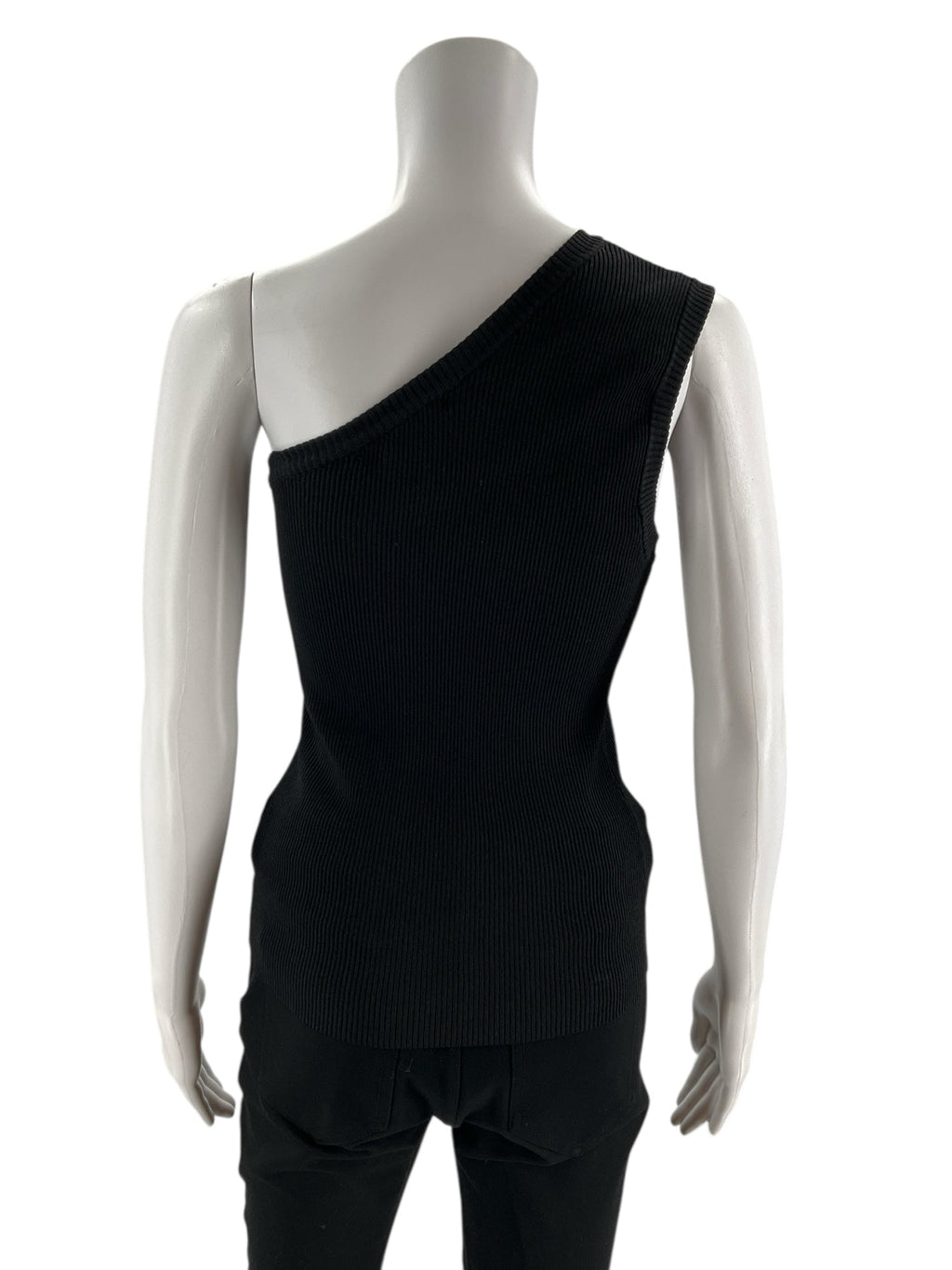 Blush Boutique - Black Ribbed Pre-Owned Ladies Casual Top - Size Medium