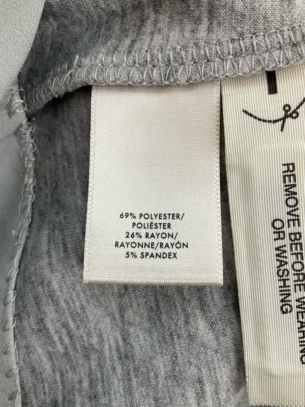 Ann Taylor gray heathered peplum top with V-neck, suitable for business casual, size small.