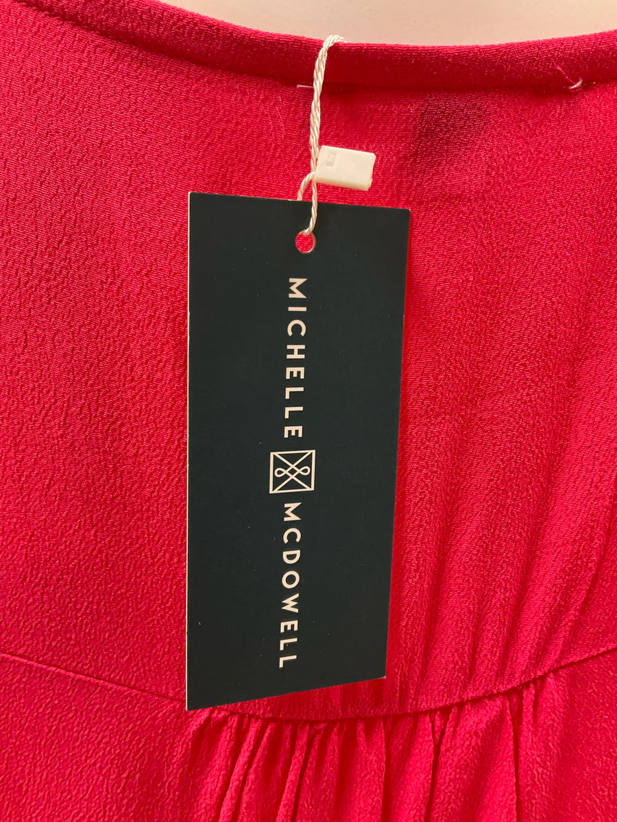 Michelle Mcdowell Pink Solid Ladies Pre-Owned Dress - Size Medium