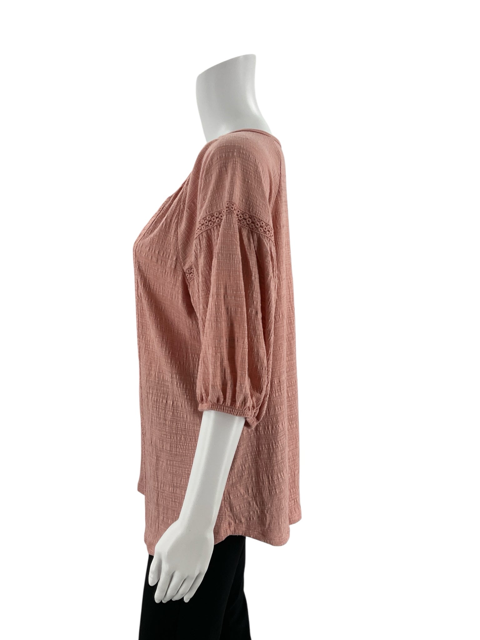 Adrienne Vittadin Pink Solid Pre-Owned Ladies Top - Size Large