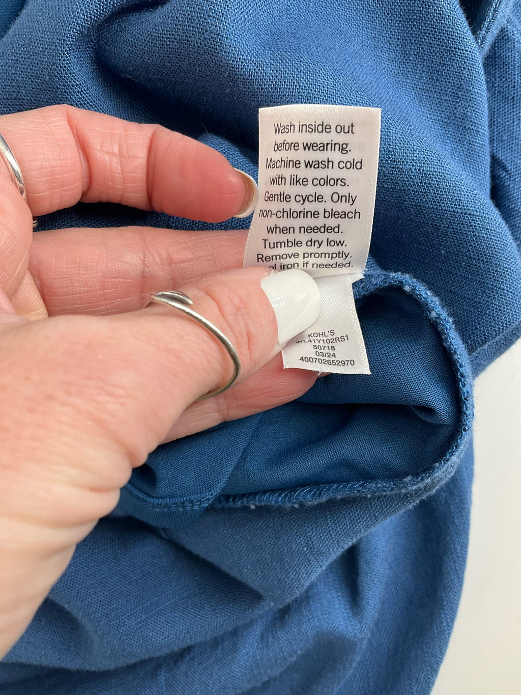 Lauren Conrad - Blue Solid Pre-Owned Ladies Skirt - Size Medium