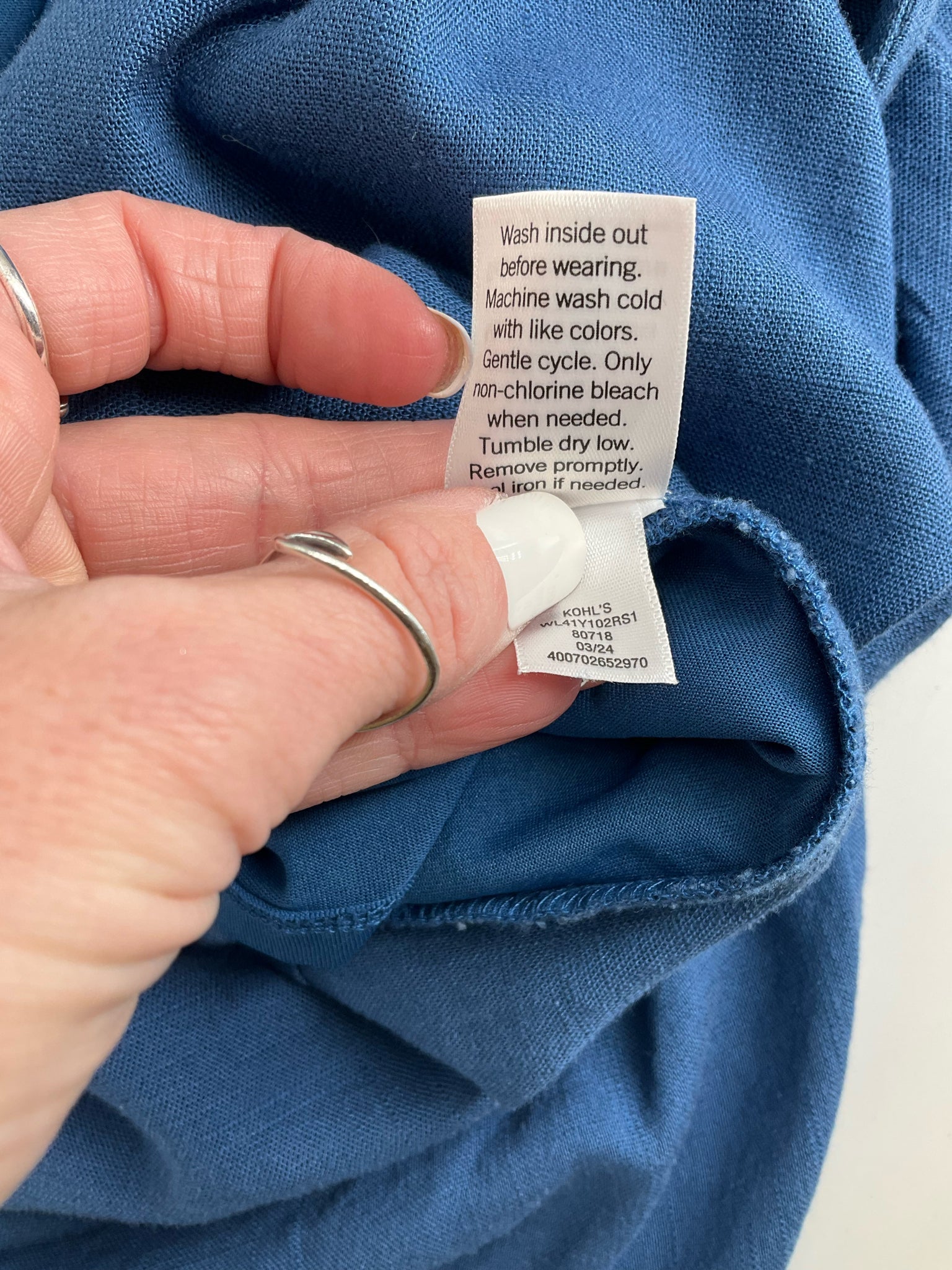 Lauren Conrad - Blue Solid Pre-Owned Ladies Skirt - Size Medium