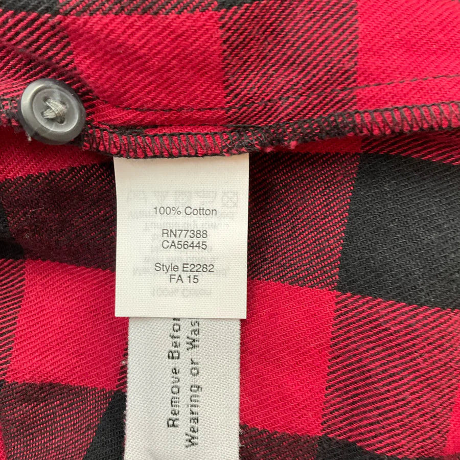 Madewell Red/Black Buffalo Check Pre-Owned Ladies Top - Size Small
