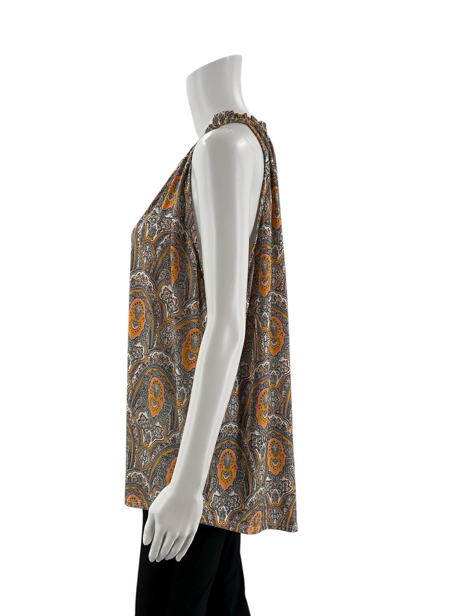 Ann Taylor White/Pink/Yellow Print Pre-Owned Top - Size XL