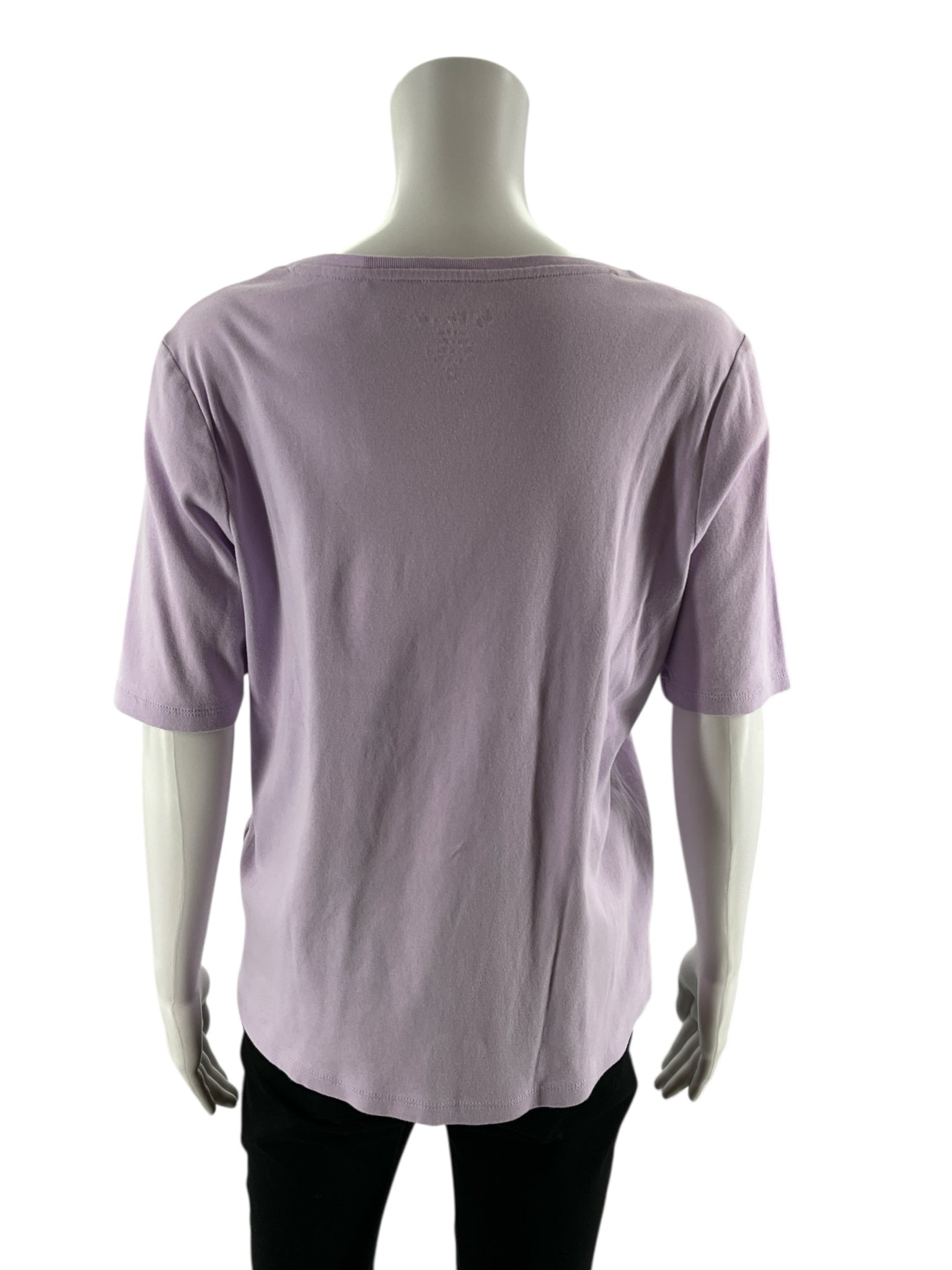 Chico's - Lavender Solid Pre-Owned Ladies Casual Top - Size Large