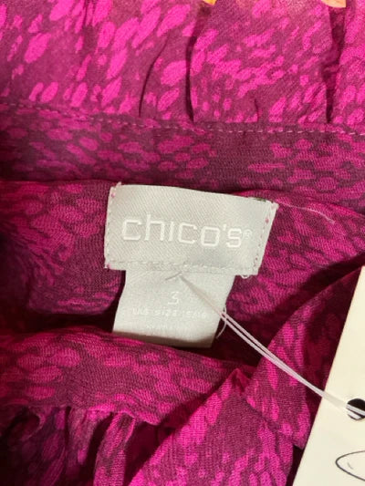 Chico's Fuschia Snake Pre-Owned Ladies New with Tags Top - Size XL