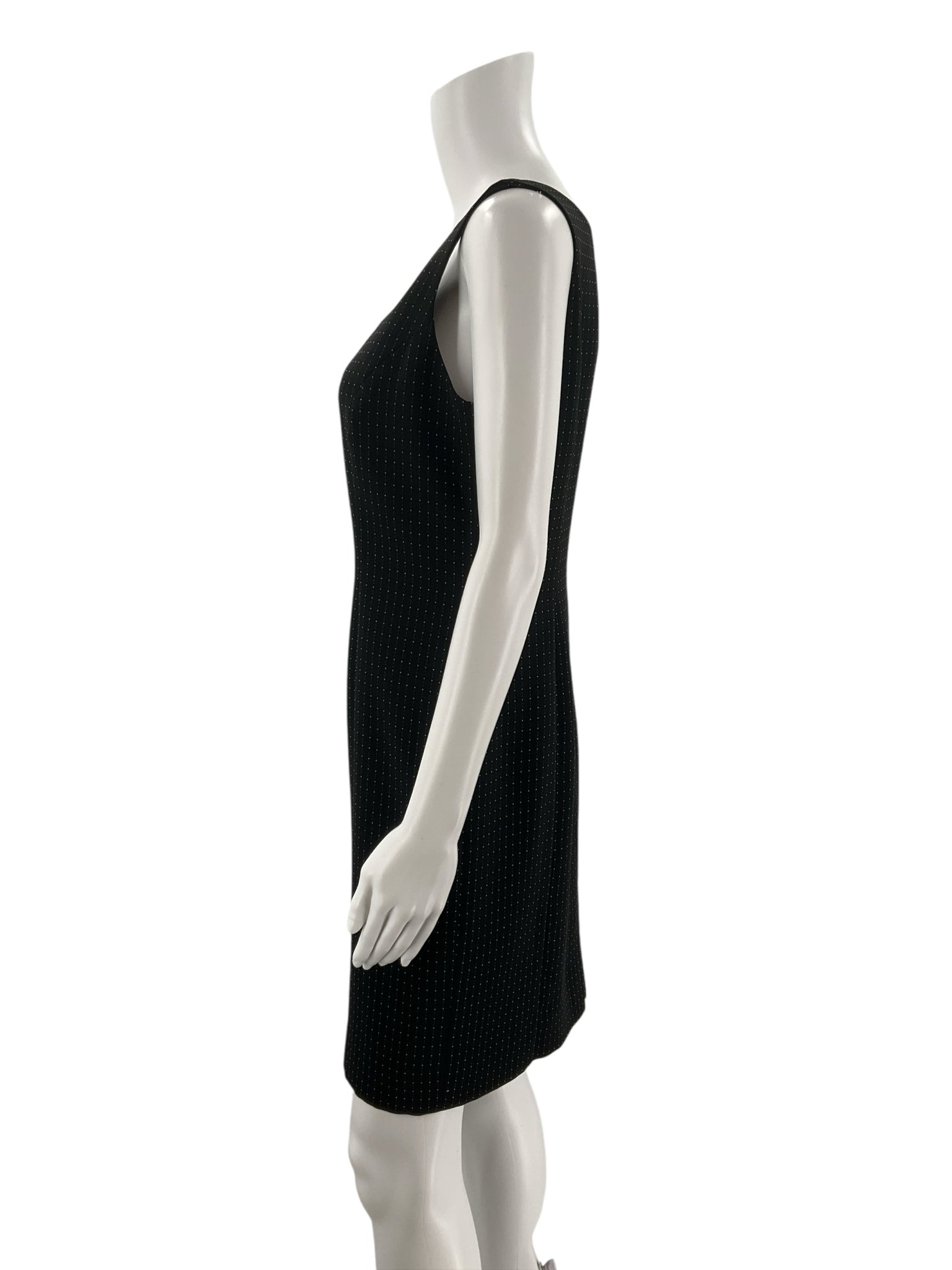 Kate Hill Black/White Pinstripe Pre-Owned Ladies Dress - Size 4
