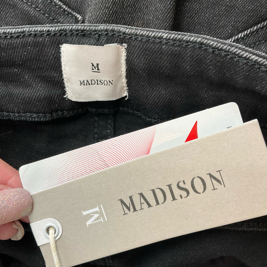 Madison Black Fringe Hem Crop Jeans – Size 4, NWT