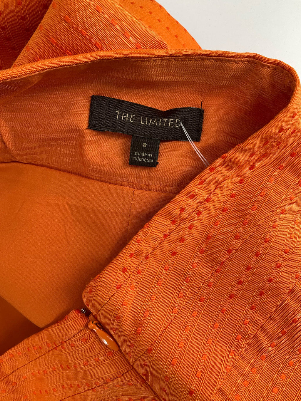 The Limited - Orange Textured Pre-Owned Ladies Skirt - Size 8