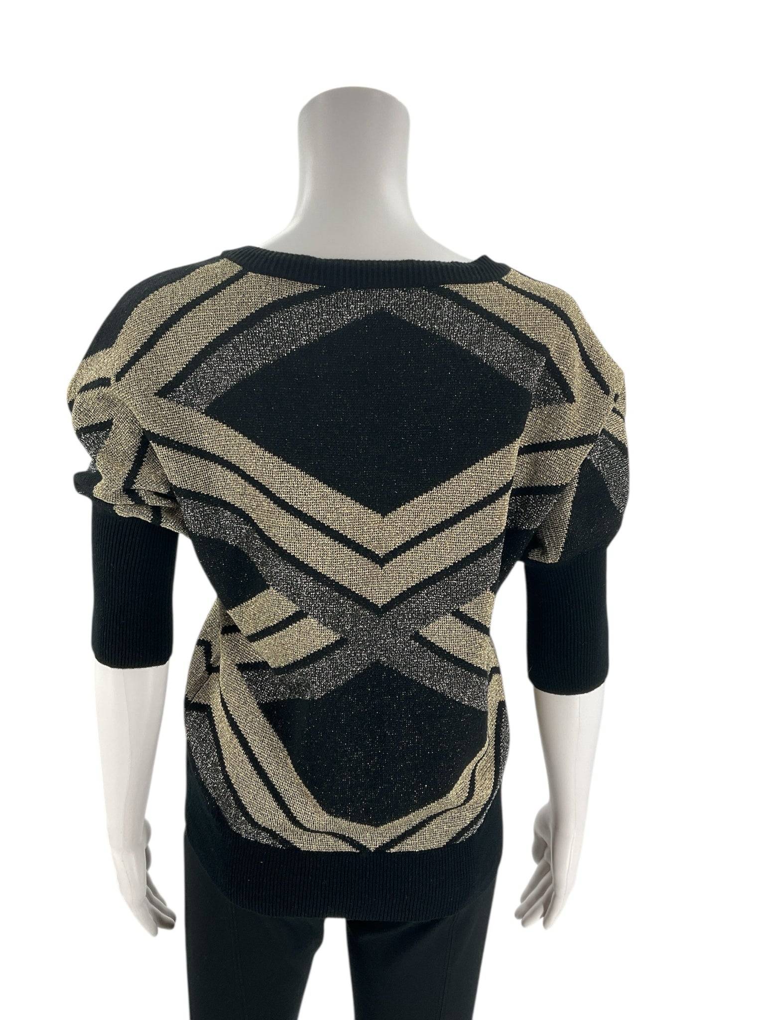 Worthington Black/Gold Sparkle Top - Size Small - Margaret’s Fine Consignment