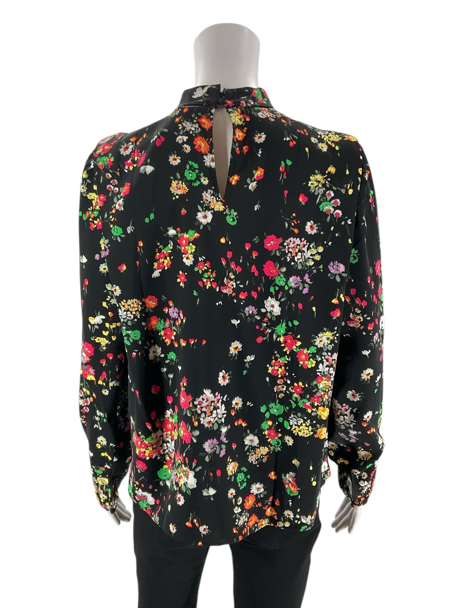 H&M -  Black/multi Floral Pre-Owned Ladies Casual Top - Size XS