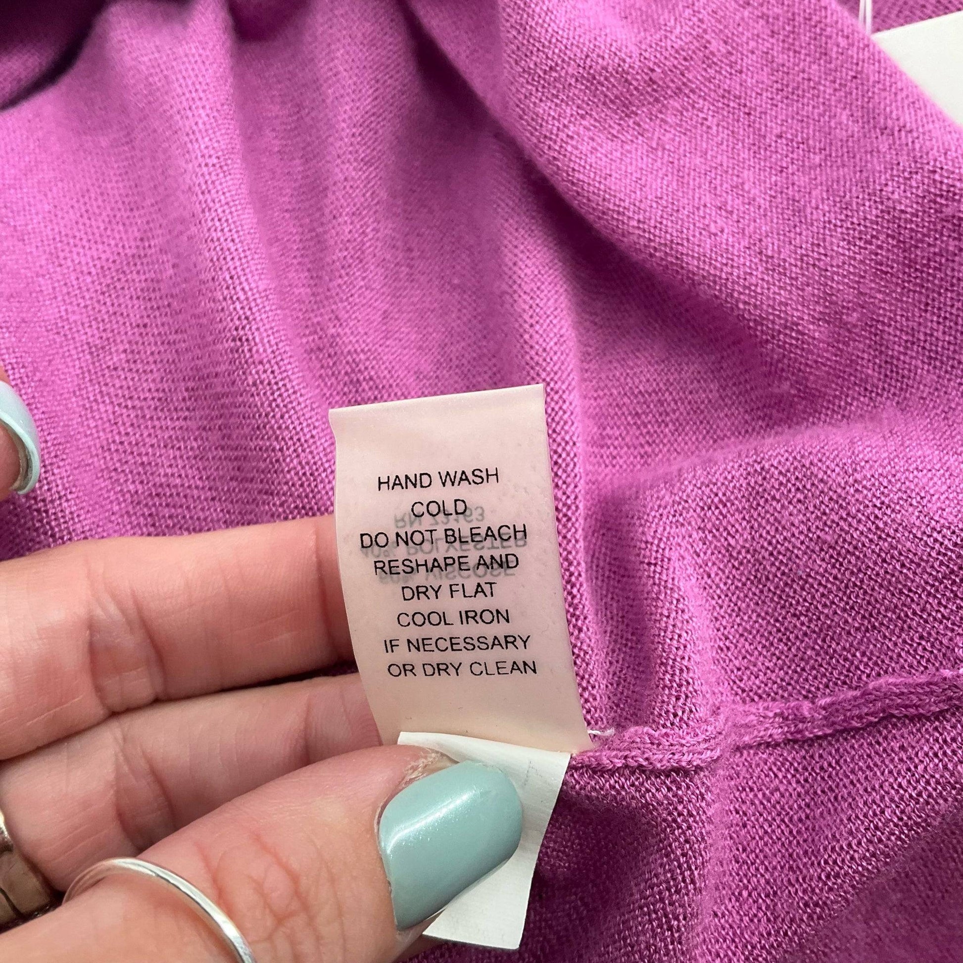 Cable & Gauge Purple Solid Pre-Owned Ladies Top - Size Small Petite - Margaret’s Fine Consignment