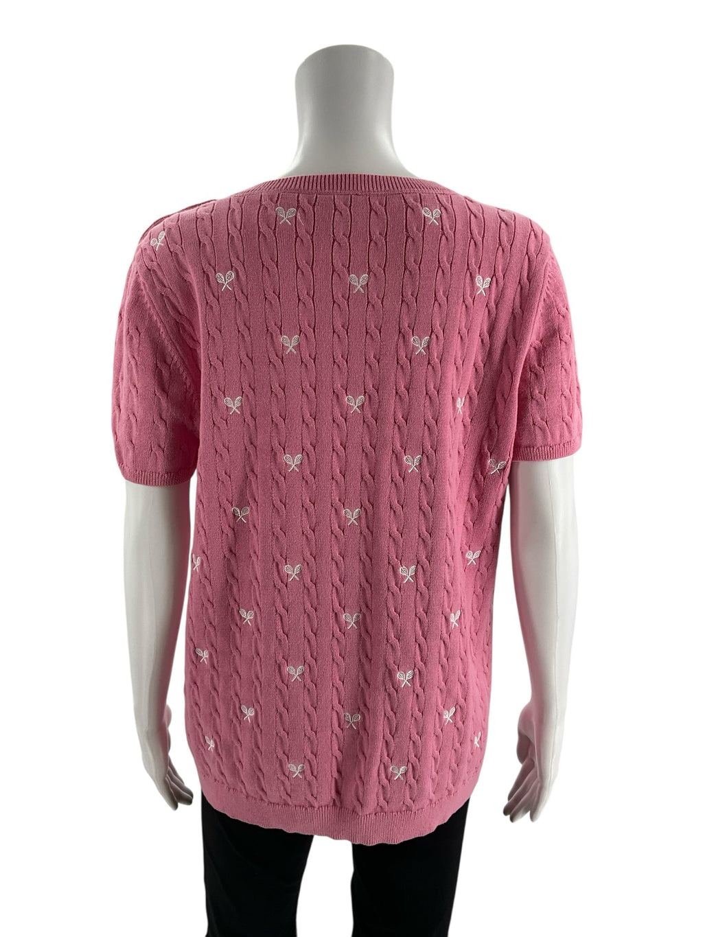 Talbots Pink/White Pre-Owned Ladies Top - Size XL Petite