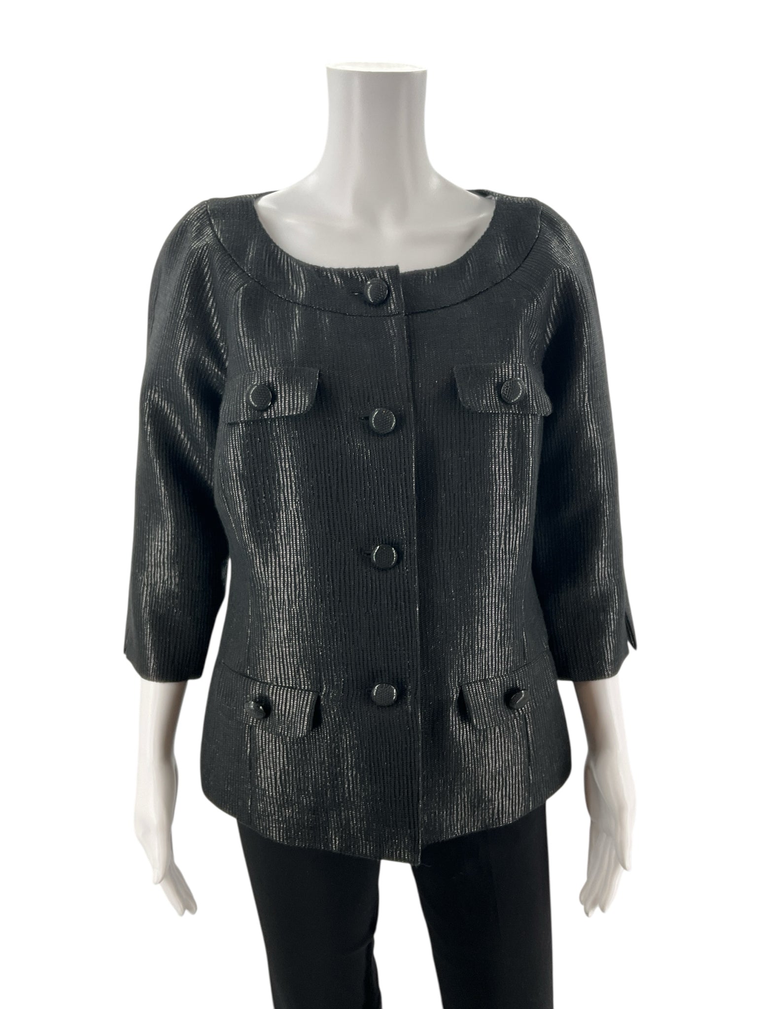 Doncaster Black Solid Pre-Owned Ladies Jacket -  Size 10
