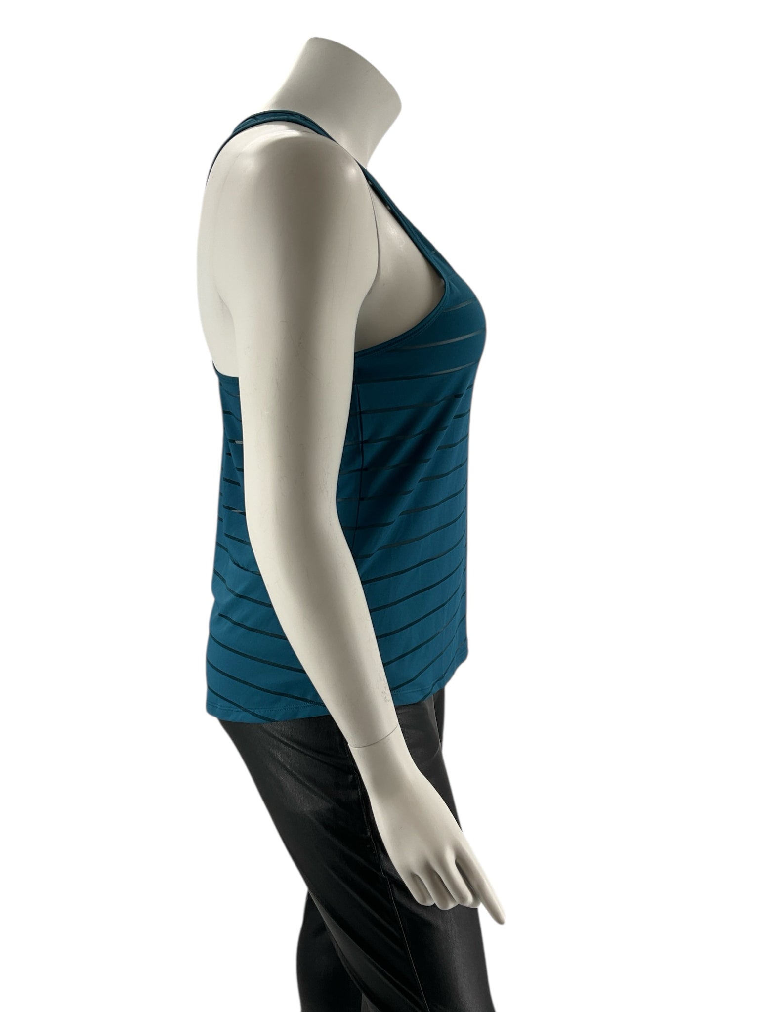 Ziya Teal Stripe Pre-Owned Ladies Sleeveless Top - Size 2XL