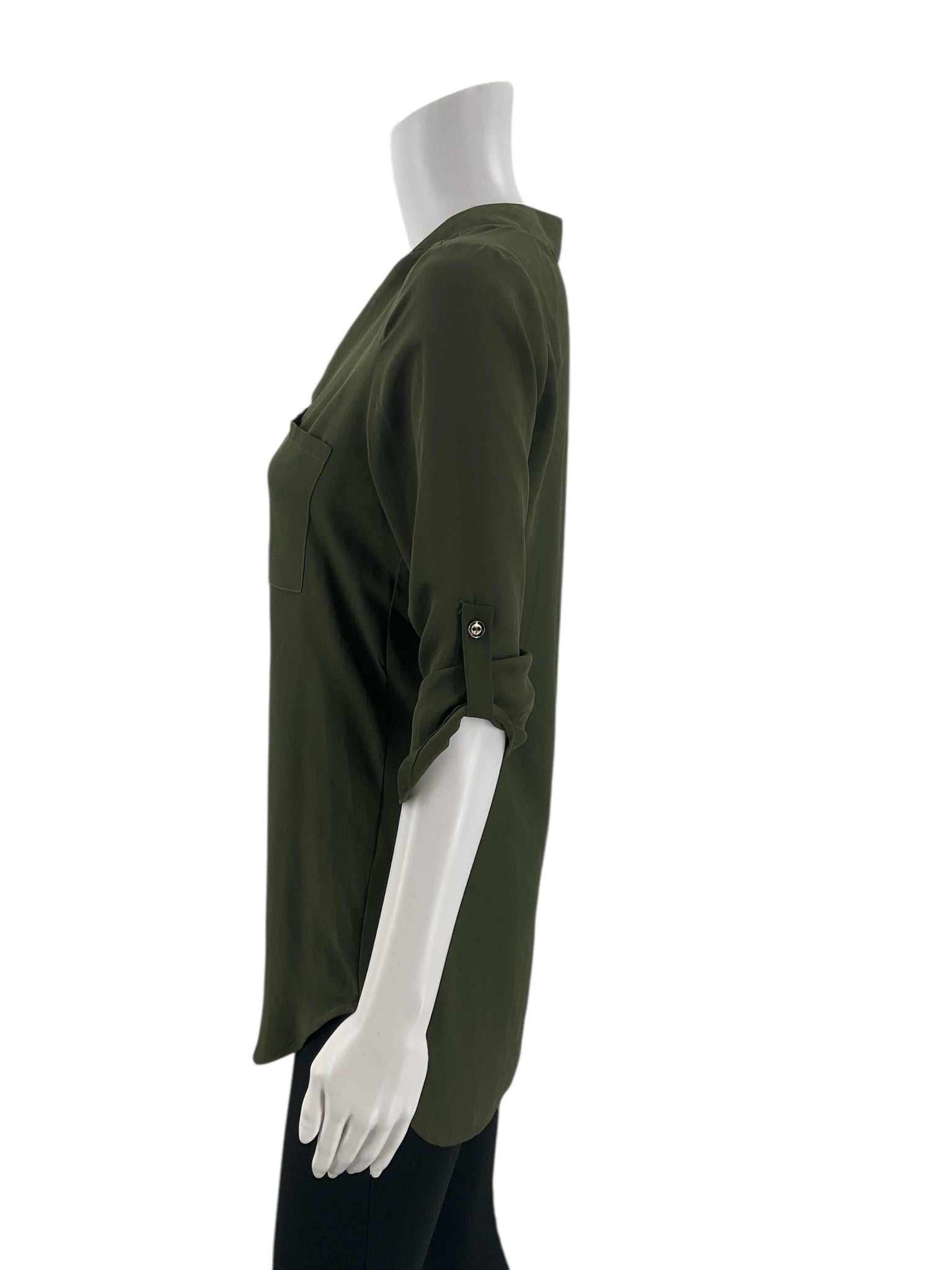 Jella C Olive Solid Top - Size Small - Margaret’s Fine Consignment