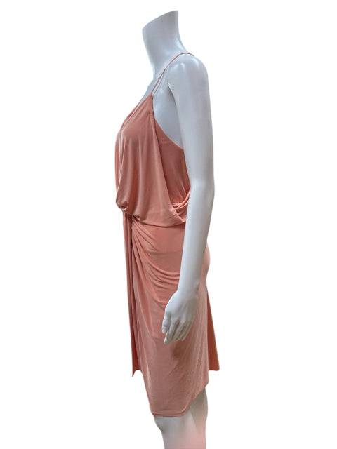 MISA Peach Solid Pre-Owned Ladies New with Tags Dress – Size Medium