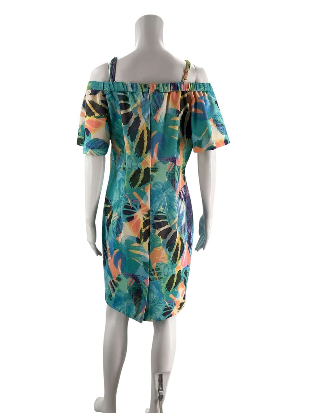 Gianni Bini Aqua Pink Purple Floral Dress – Size M, Excellent Pre-Owned - Margaret’s Fine Consignment