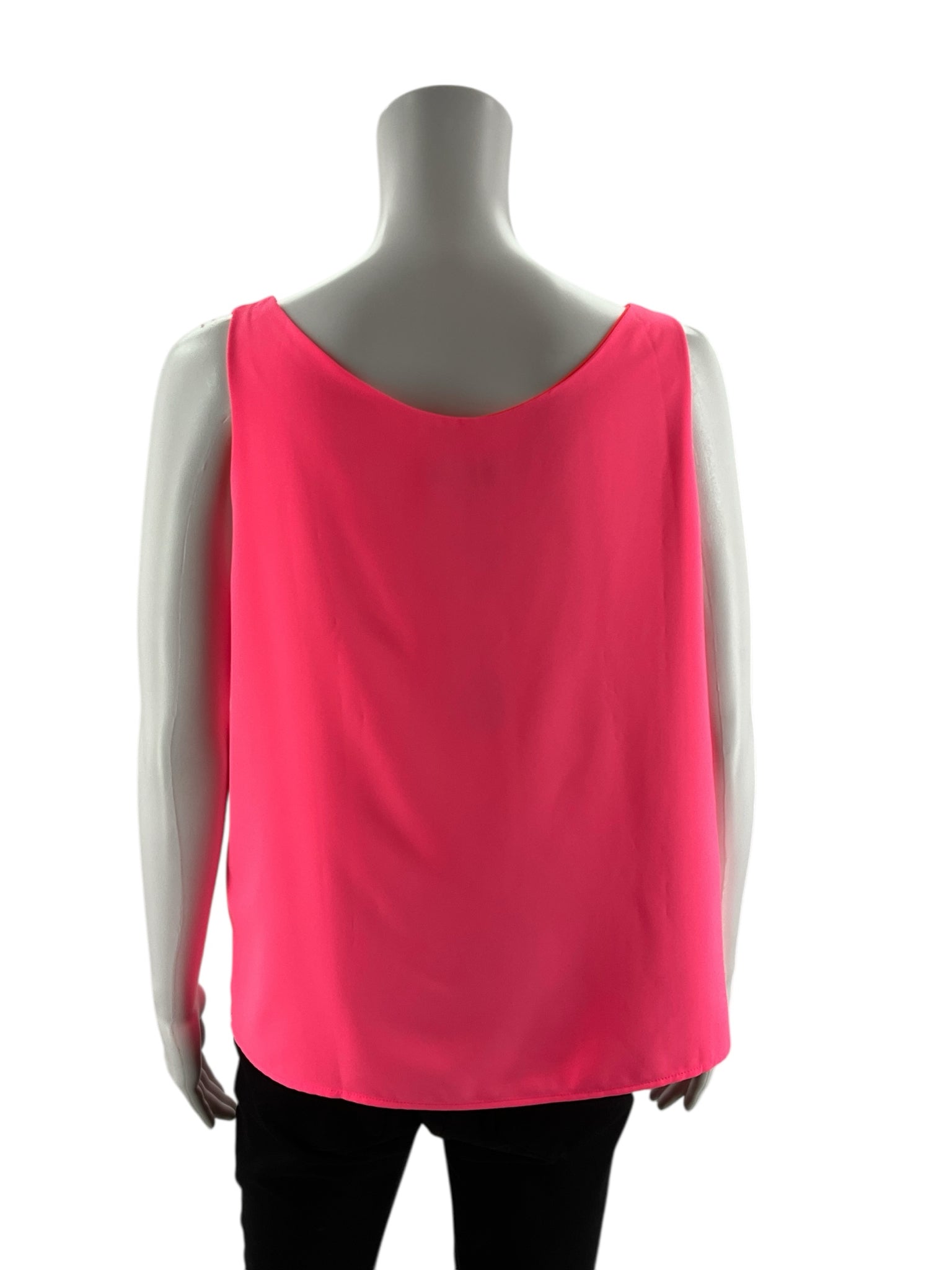 Vilagallo - Pink Solid Pre-Owned Ladies New With Tags Casual Top - Size Large