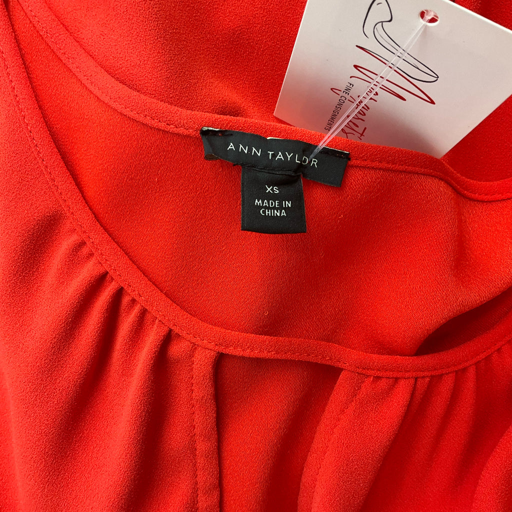 Ann Taylor Orange Solid Pre-Owned Ladies Top - Size XS - Margaret’s Fine Consignment