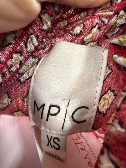 MP/C Red/Black/Tan/Biege Diamond Pre-Owned Ladies Dress - Size XS