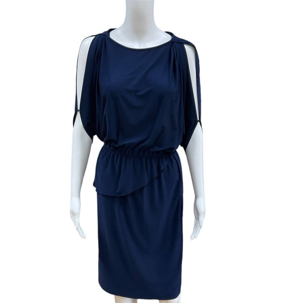 Tahari Navy Solid Ladies Pre-Owned Dress - Size XS - Margaret’s Fine Consignment