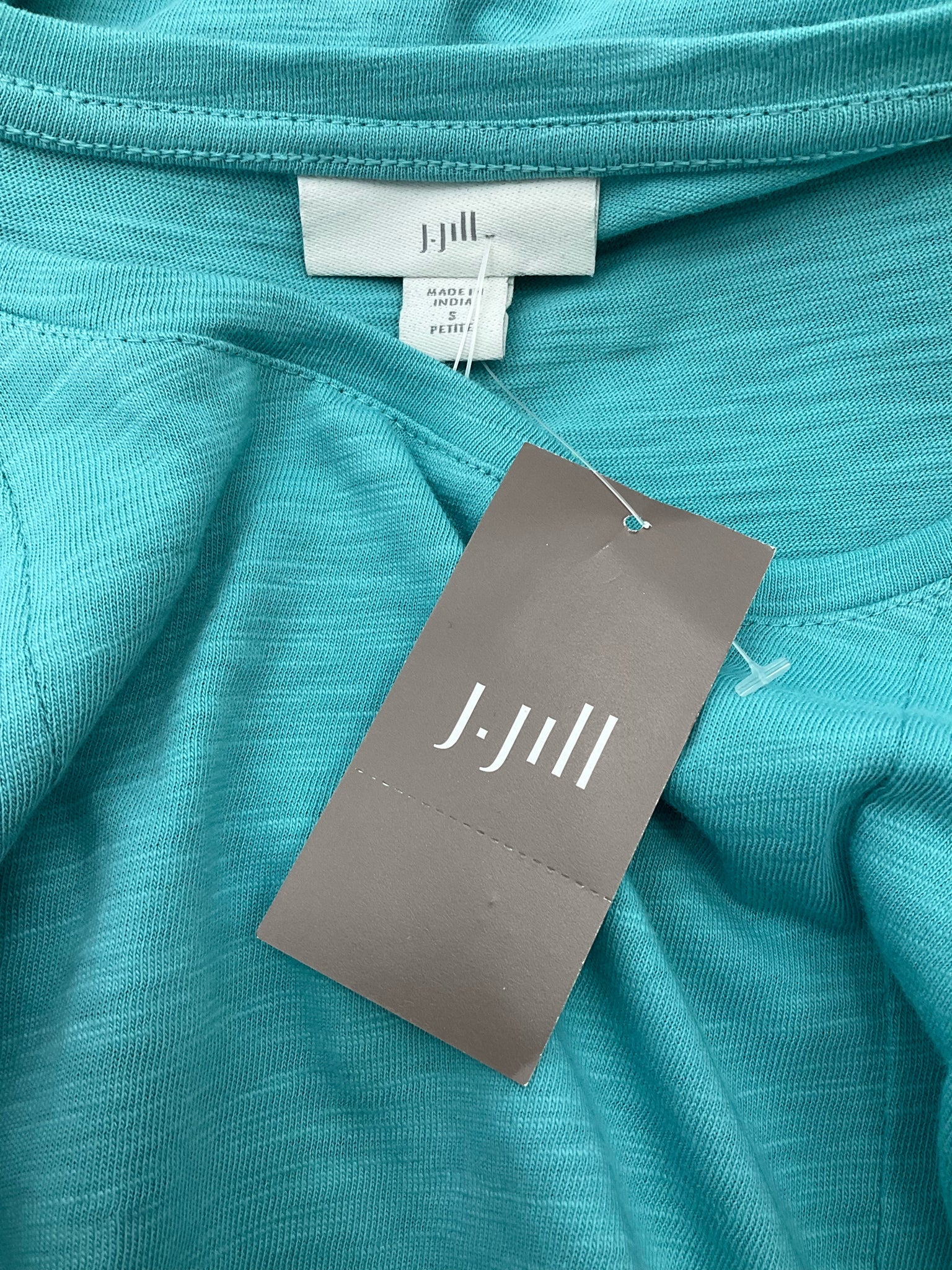 J Jill Aqua Solid Pre-Owned Ladies New With Tags Dress - Size Small Petite