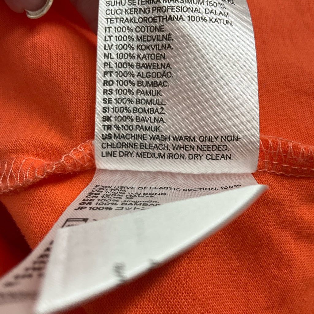 H&M Orange Solid Pre-Owned Ladies Top -  Size Large