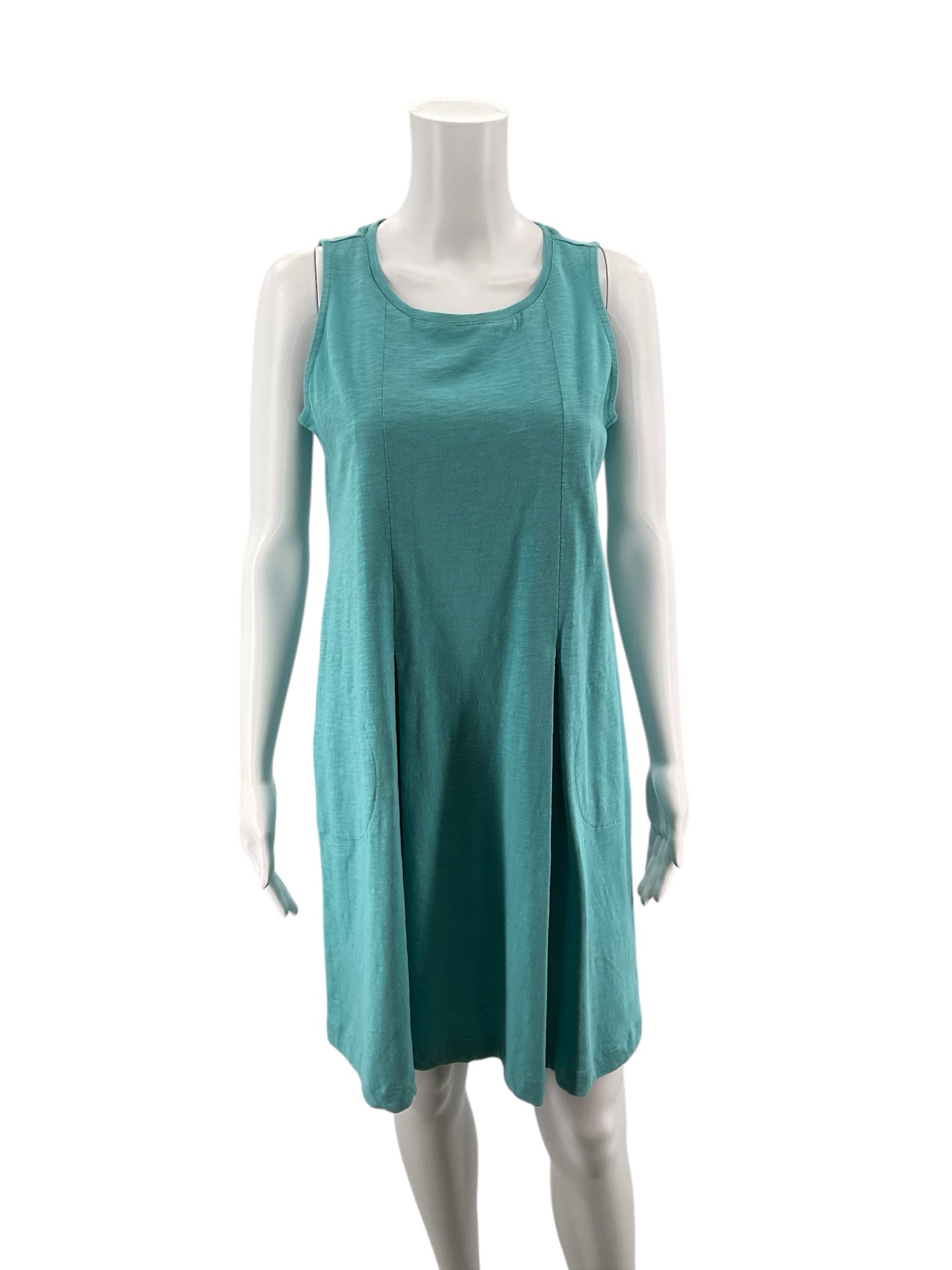 J Jill Aqua Solid Pre-Owned Ladies New With Tags Dress - Size Small Petite