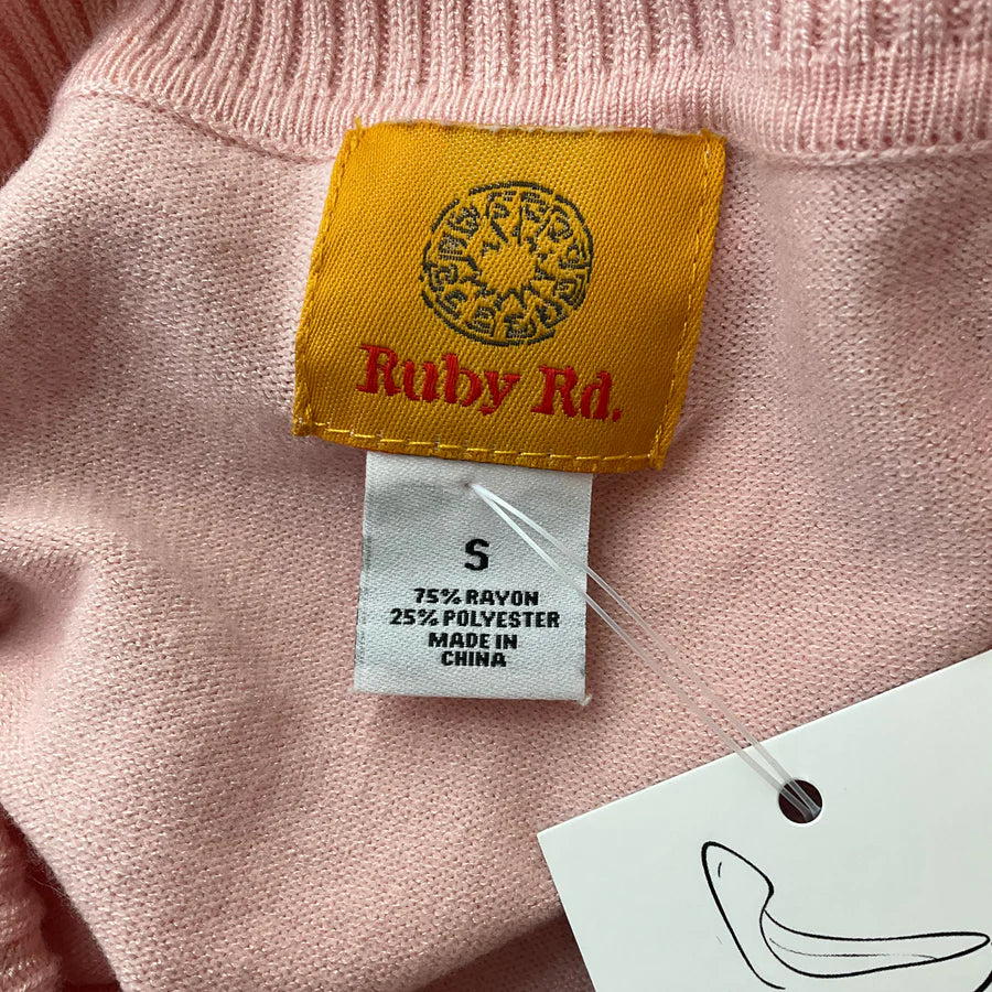 Ruby Rd Pink Solid Pre-Owned Ladies Top - Size Small