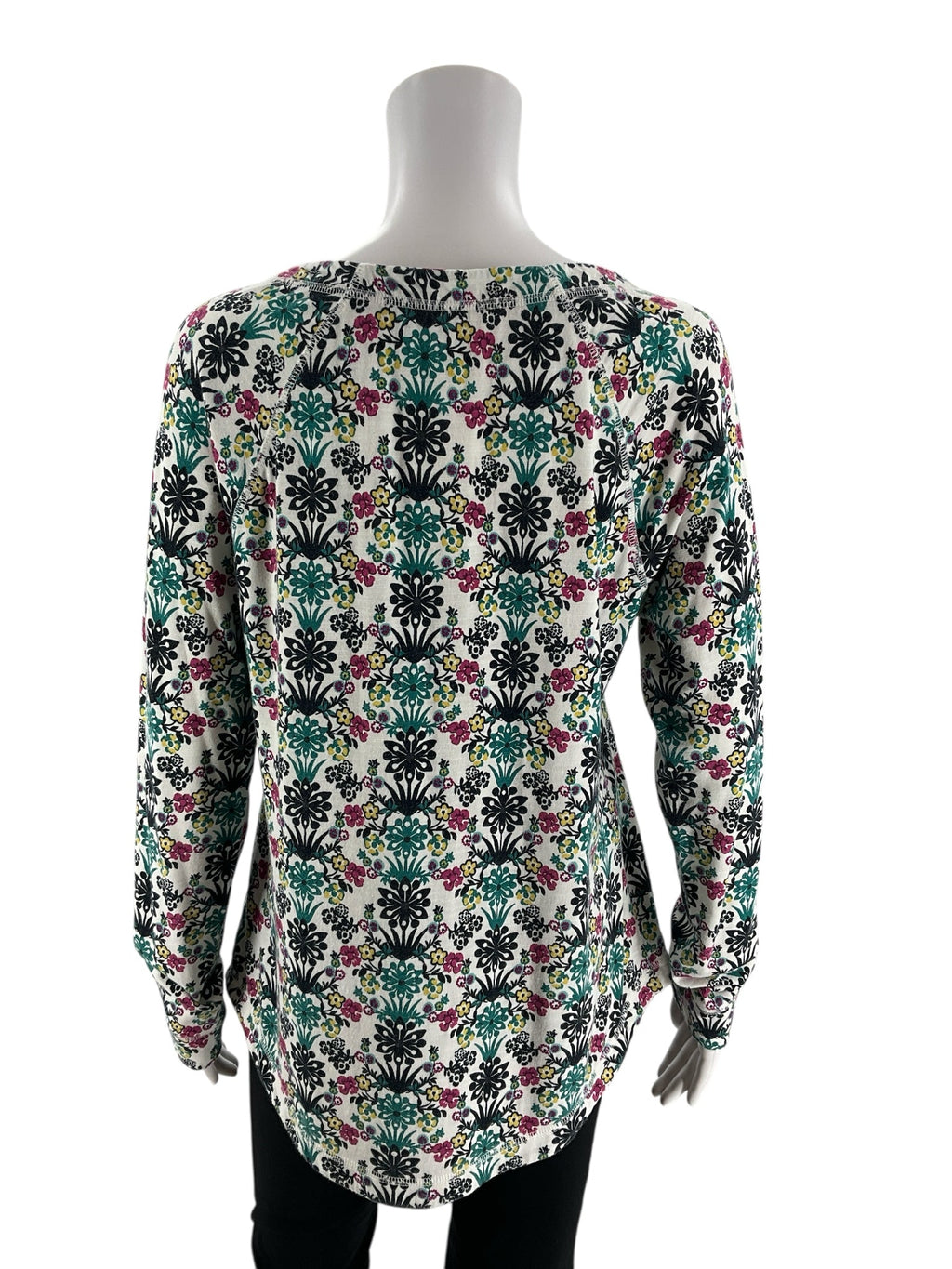 Talbots White/Multi Floral Pre-Owned Ladies Top - Size Large