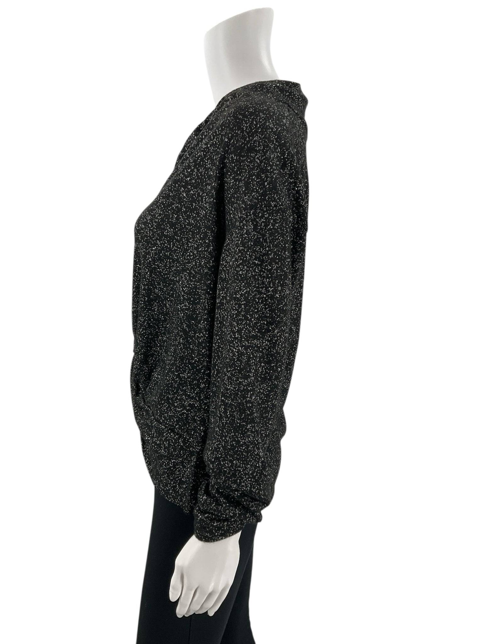 Sanctuary Black/Silver Sparkle Pre-Owned Ladies New with Tags Top - Size Small - Margaret’s Fine Consignment