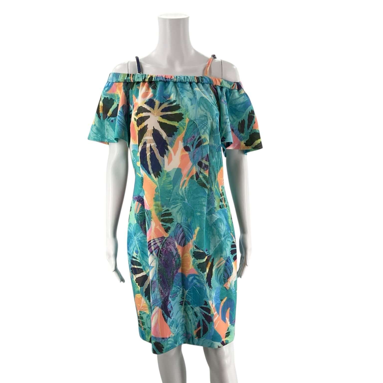 Gianni Bini Aqua Pink Purple Floral Dress – Size M, Excellent Pre-Owned - Margaret’s Fine Consignment