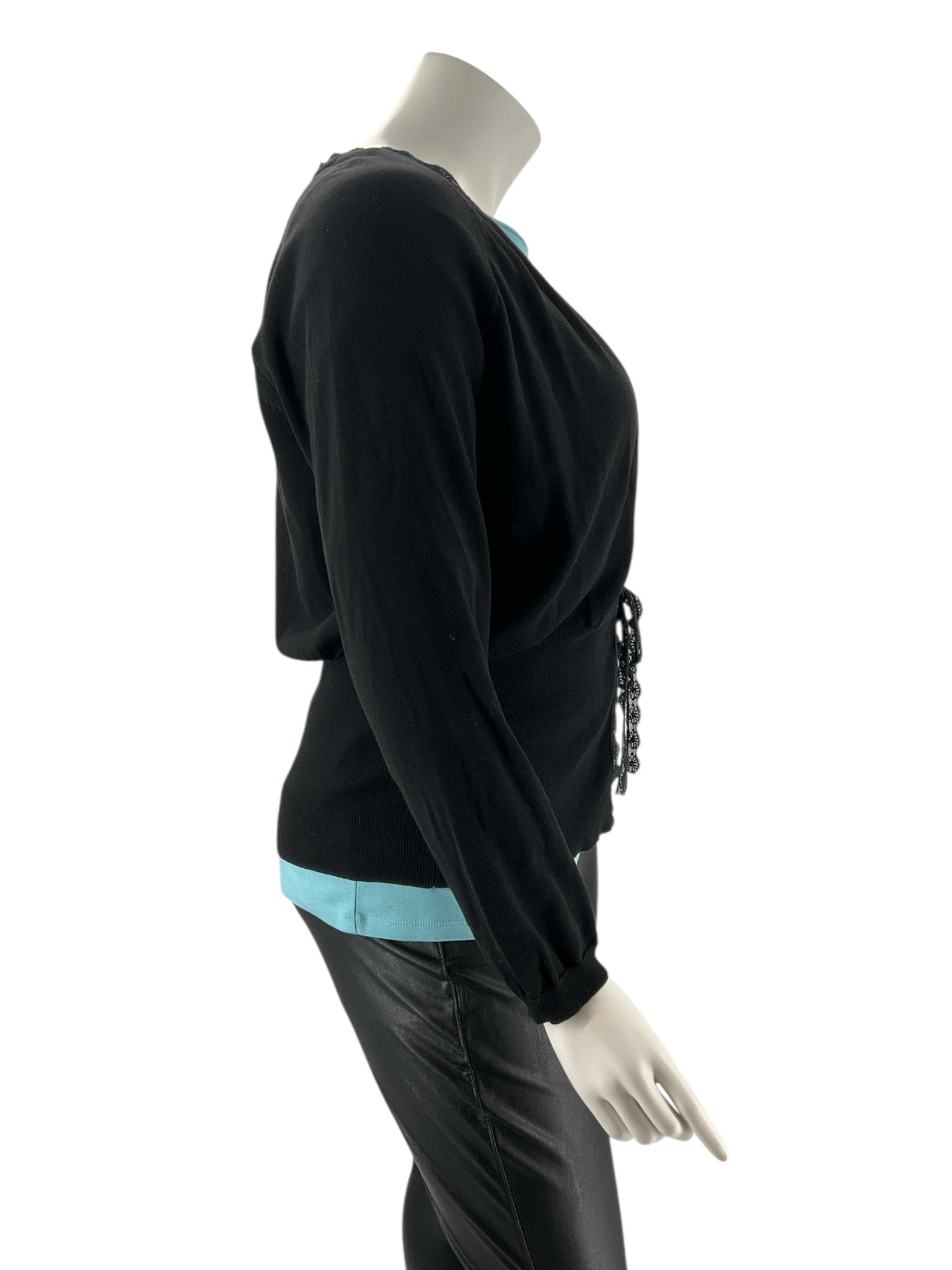 Lane Bryant Black Solid Pre-Owned Ladies Top - Size 18