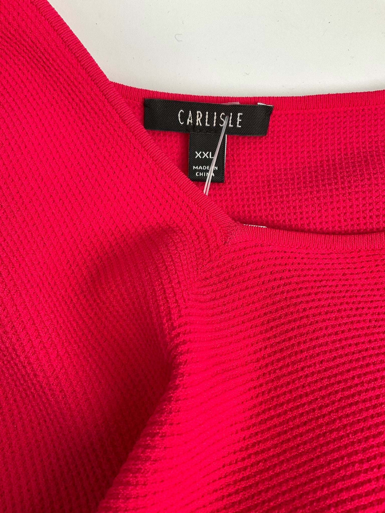 Carlisle Pink Solid Pre-Owned Ladies Casual Top -  Size XXL