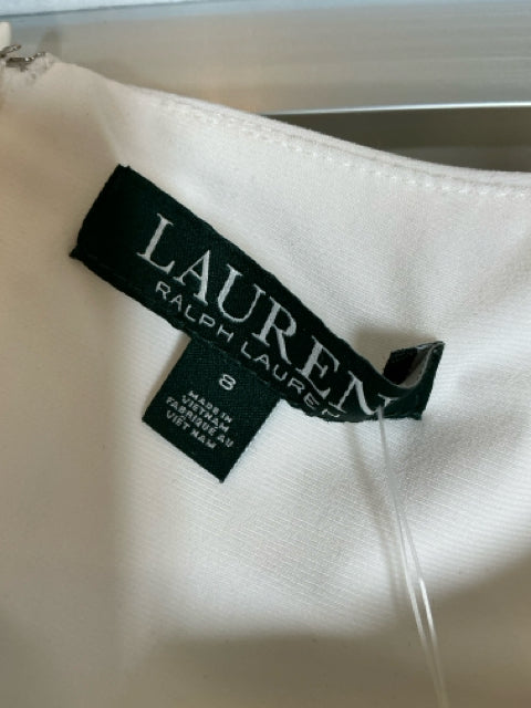 Lauren White/Navy/Blue Pre-Owned Ladies New With Tags Dress - Size 8