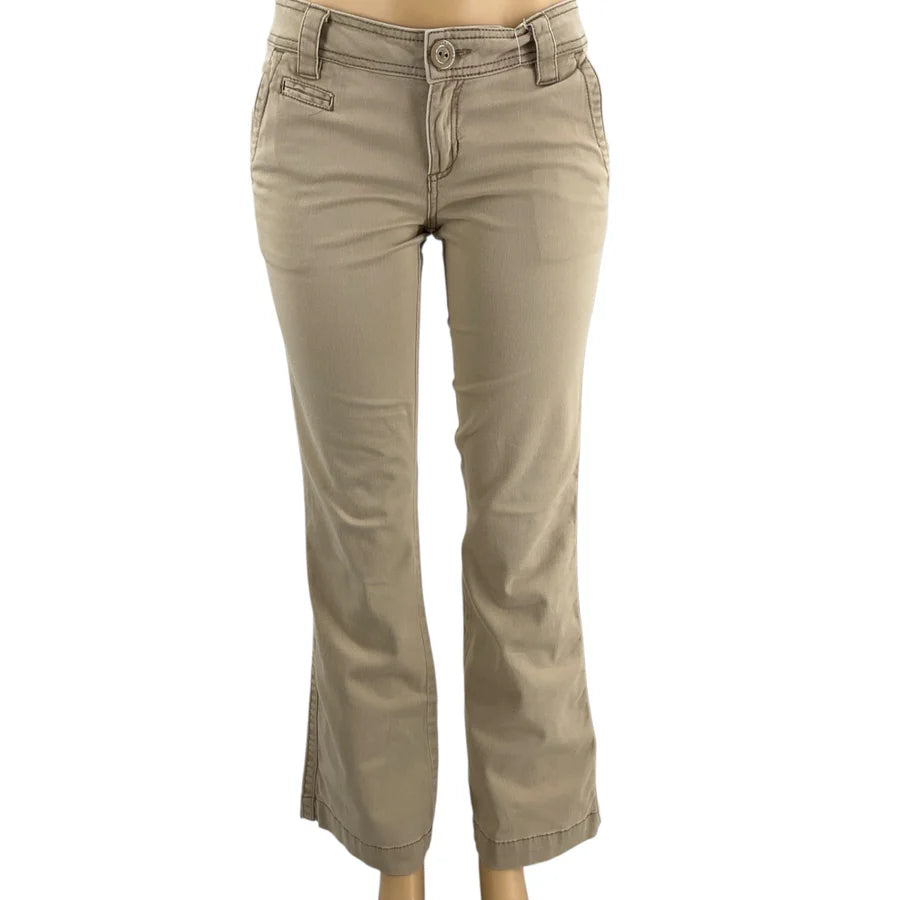 Aeropostale Tan Skinny Flare Pants – Size 3/4, Excellent Condition