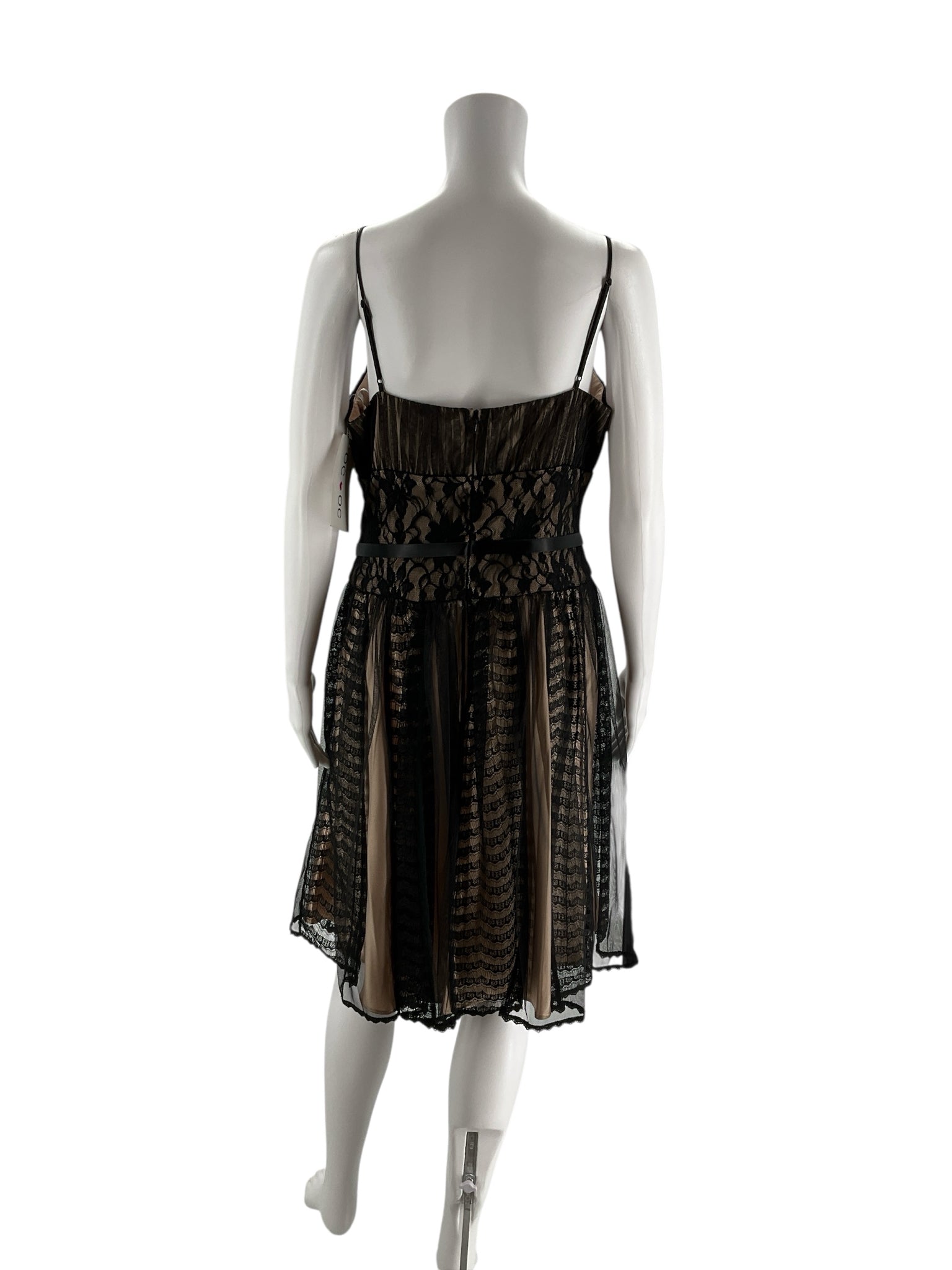 OC by OC Black/Tan Pre-Owned Ladies New With Tags Dress - Size 10