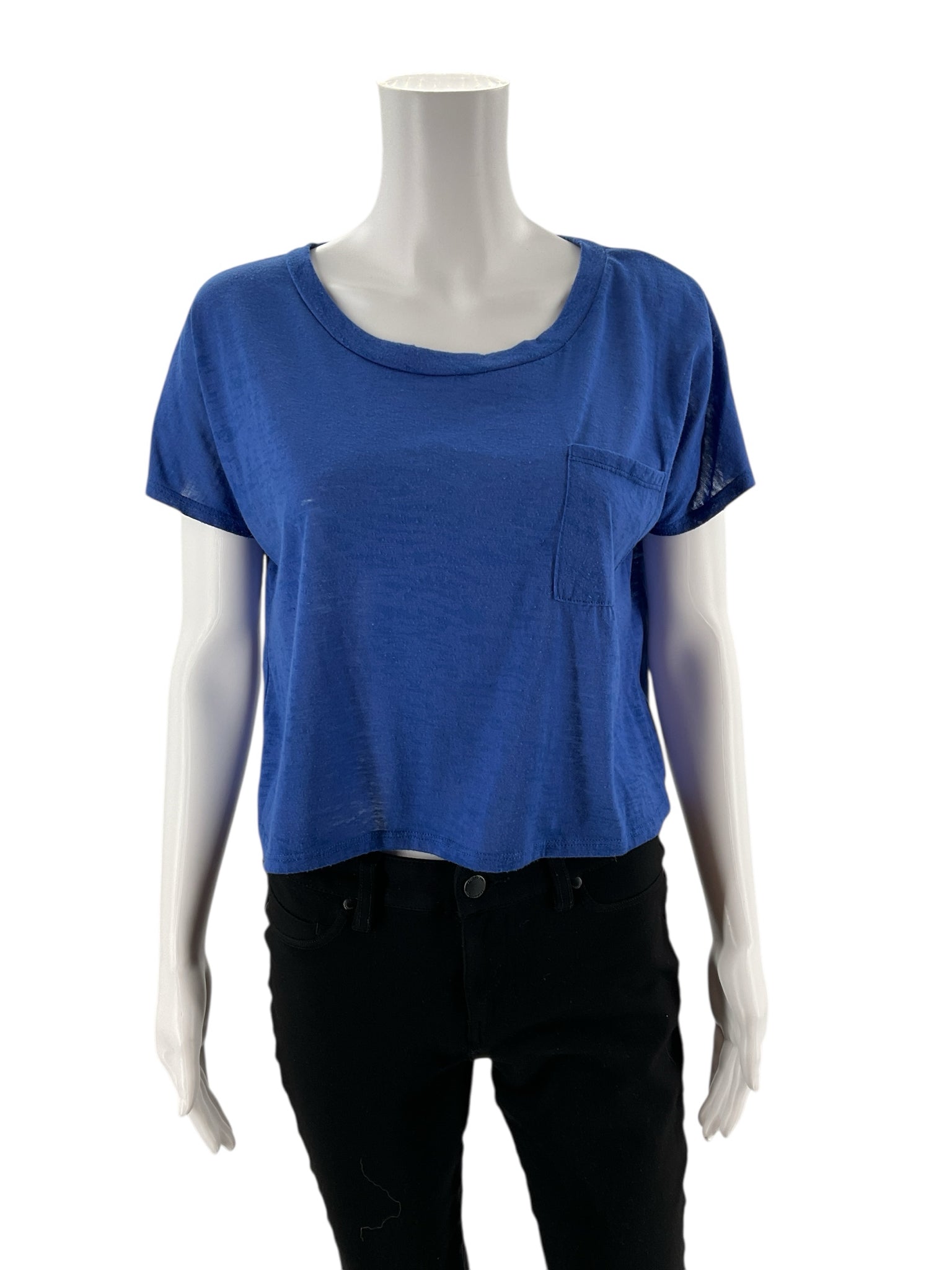 Abound - Heathered Blue Solid Pre-Owned Ladies Top - Size Medium