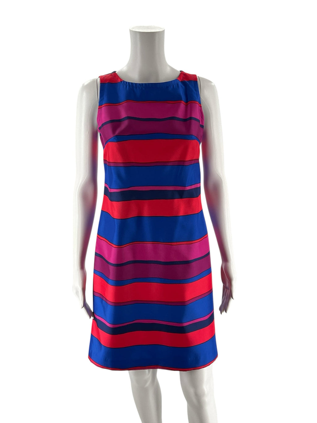 Talbots Blue/pink Stripe Pre-Owned Ladies Dress - Size 2 Petite