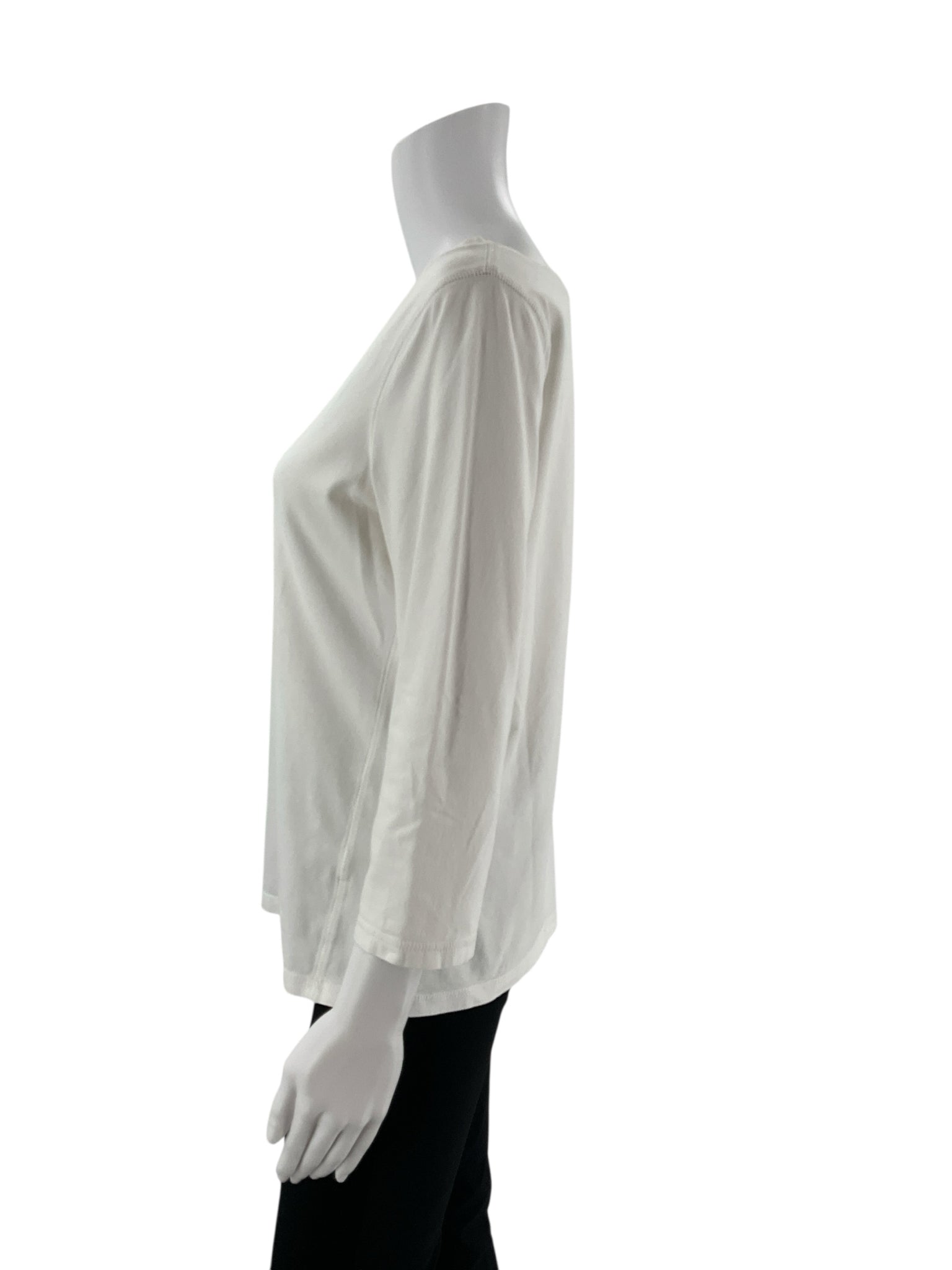 Madison White Solid Pre-Owned Ladies Top - Size Large