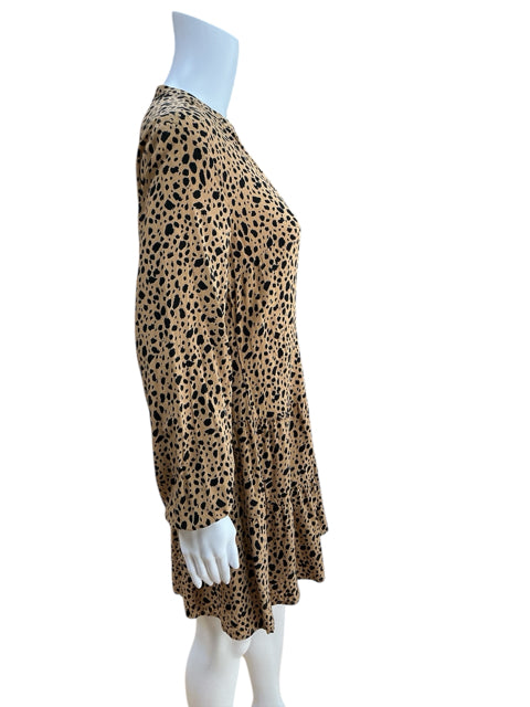 Gap Tan/Black Animal Print Ladies Pre-Owned Dress - Size Medium - Margaret’s Fine Consignment