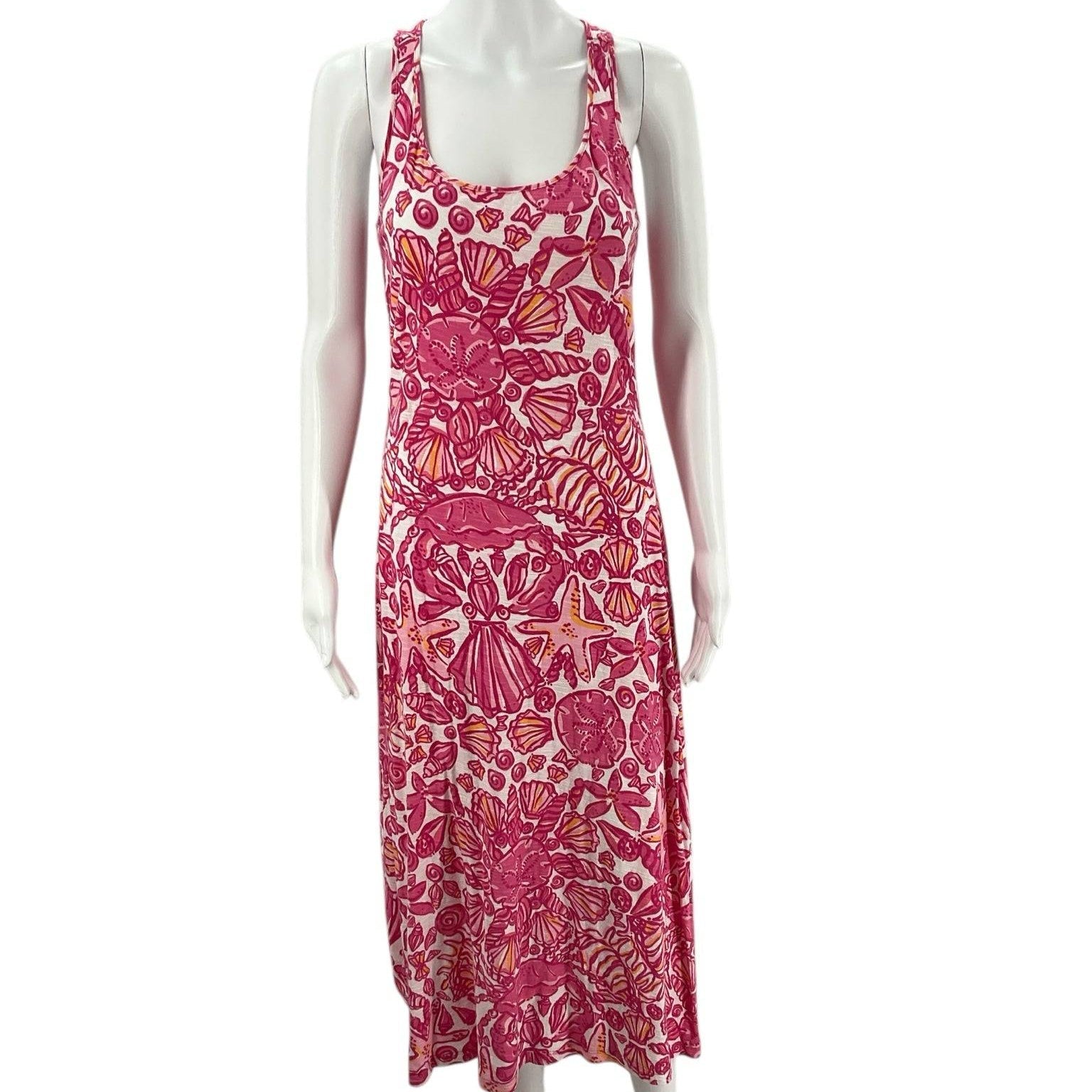 Lilly Pulitzer White/Pink Shell Ladies Pre-Owned Dress - Size Small - Margaret’s Fine Consignment